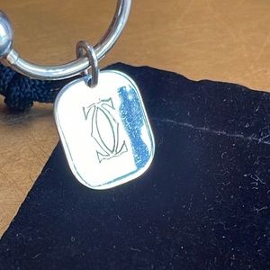 RARE! Cartier .925 Sterling Silver Horseshoe Key Ring Holder
